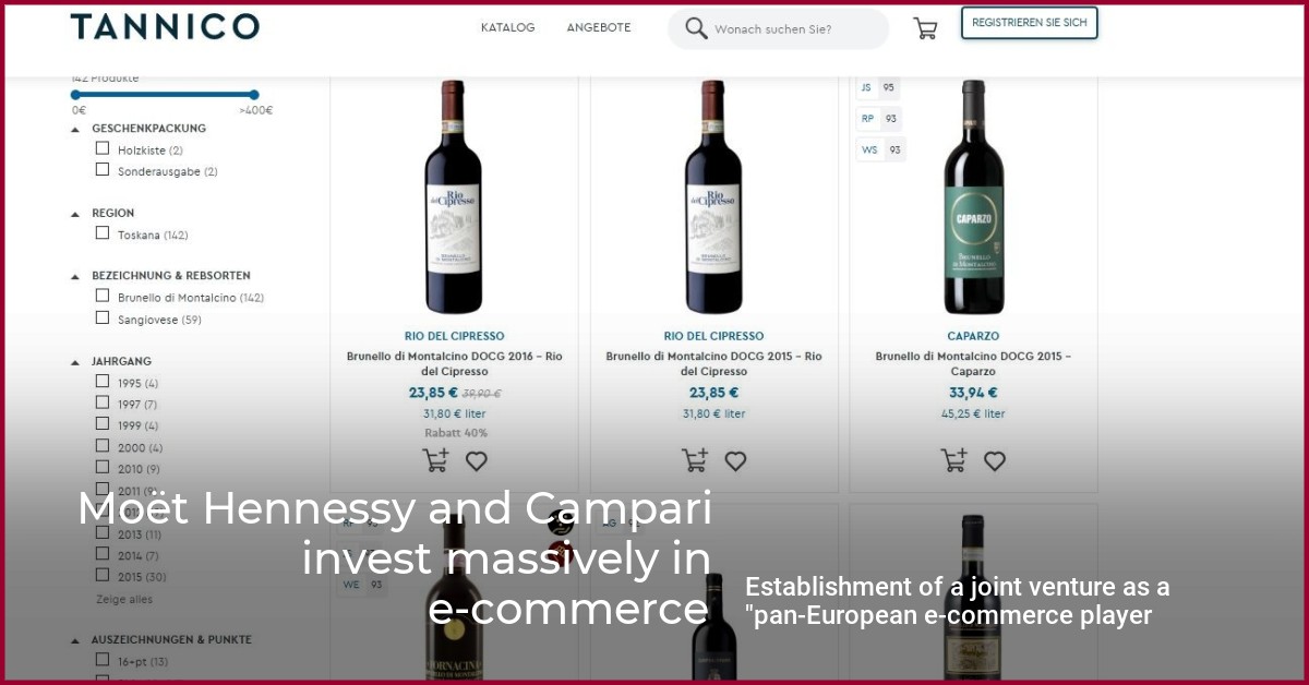 Moët Hennessy And Campari Group Partner To Create Pan-European Wines &  Spirits E-Commerce Pure Player 